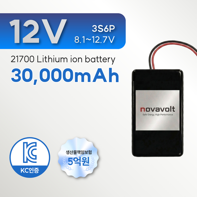 KC인증 리튬이온배터리팩 12V 30AH 3S 6P
